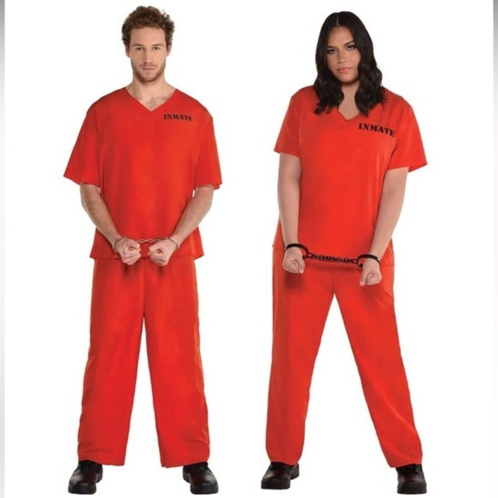 New Adult Orange Prisoner Costume for Couple‎ Standard Size